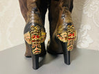 Gianmarco Lorenzi Limited Cowboy Women Boots Very Sexy Heels Size 37