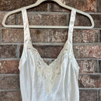 Vtg Victoria's Secret Slip Dress Chemise Sz S Ivory Lingerie 90s Coquette Bridal