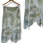 Vintage Y2K Sage Green Tiered Two Piece Skirt Set Size 14