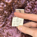 Vintage Y2K Purple Bolero Cropped Rabbit & Fox Fur Jacket Coat