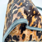 BALENCIAGA The City Brown Animal Print Pony Hair Two Way Bag