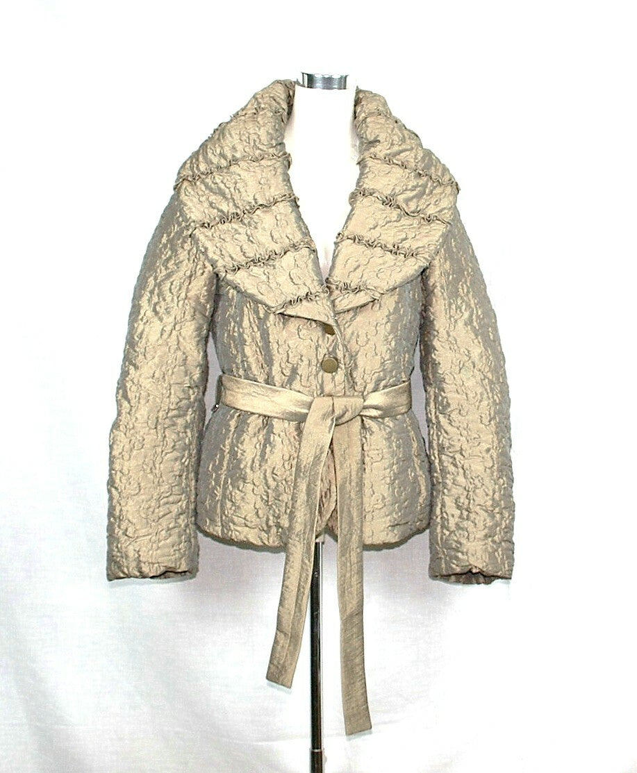 Mariella Burani Gold Winter Jacket Size 10