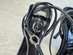 Vintage Casadei Black Leather Strappy Rhinestone Heel - Women's Size 6.5