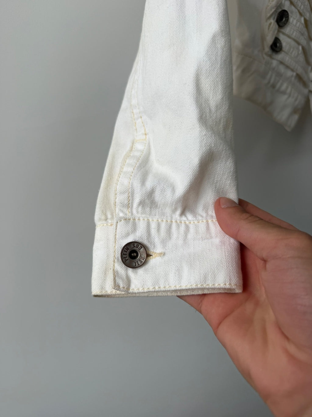 Plein Sud White Denim Napoleon Jacket Size XS