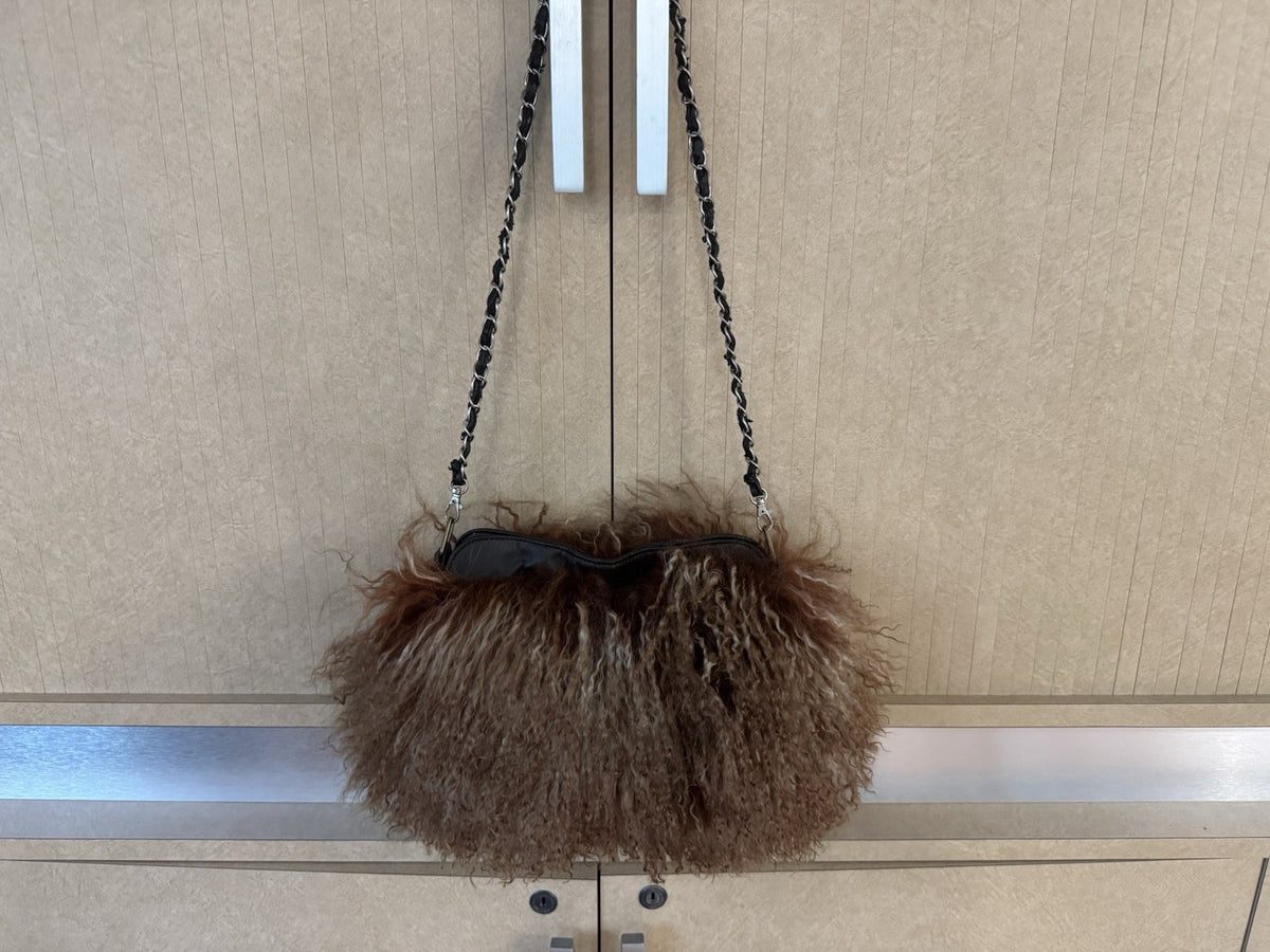 Mongolian Curly Sheepskin Shoulder Bag