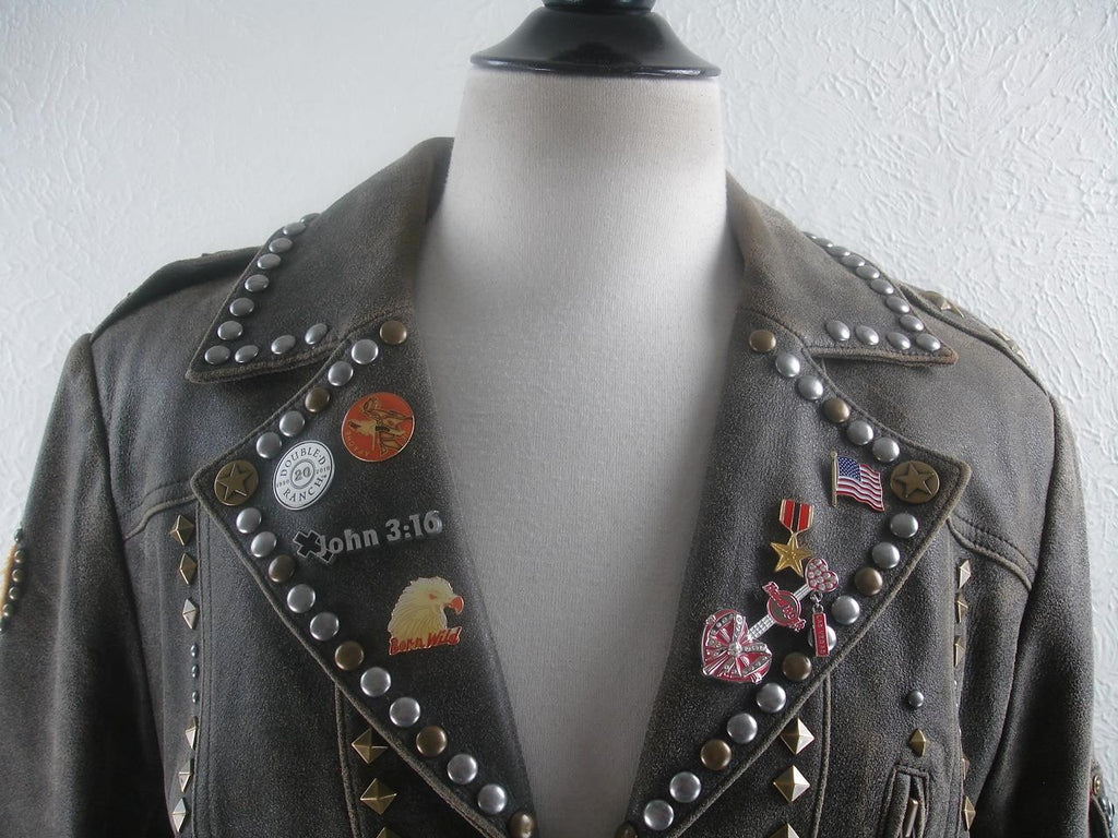 Double D Super Chief Biker Jacket Brown Leather Large