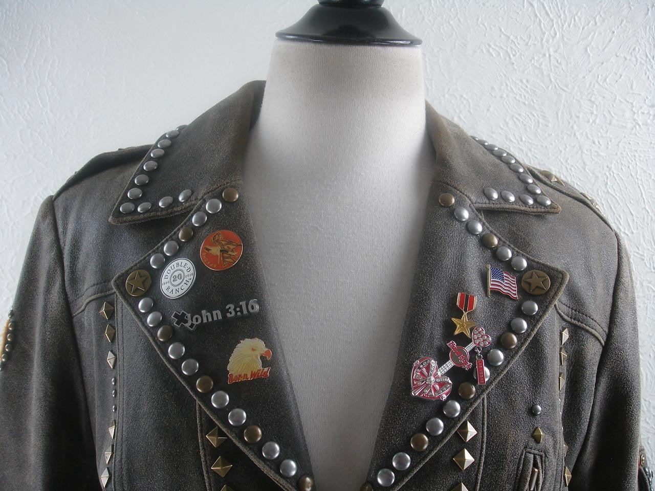 Double D Super Chief Biker Jacket Brown Leather Large