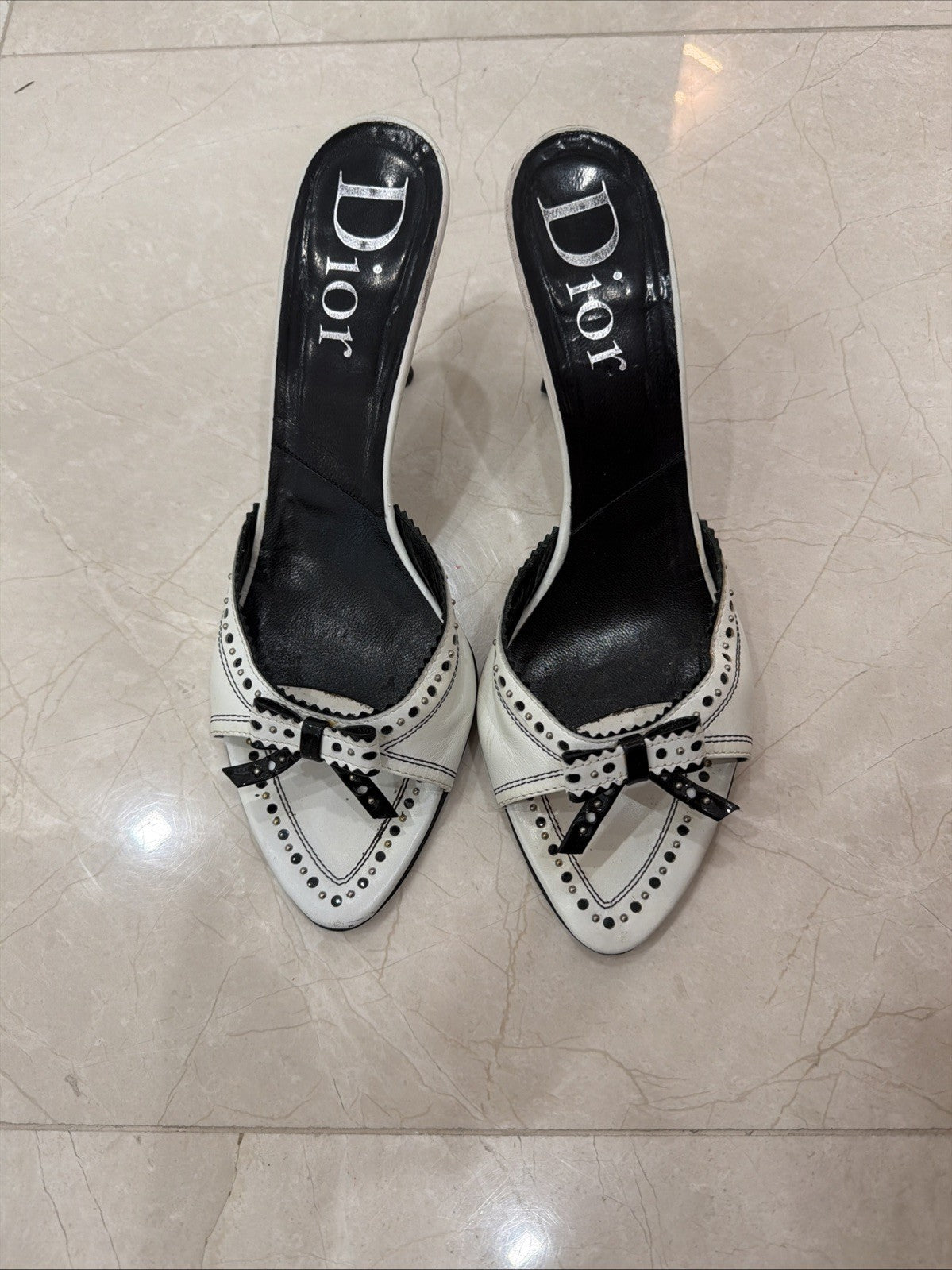 Dior Bow kitten heels Sandals size 41 2000s vintage Authentic made in Italy