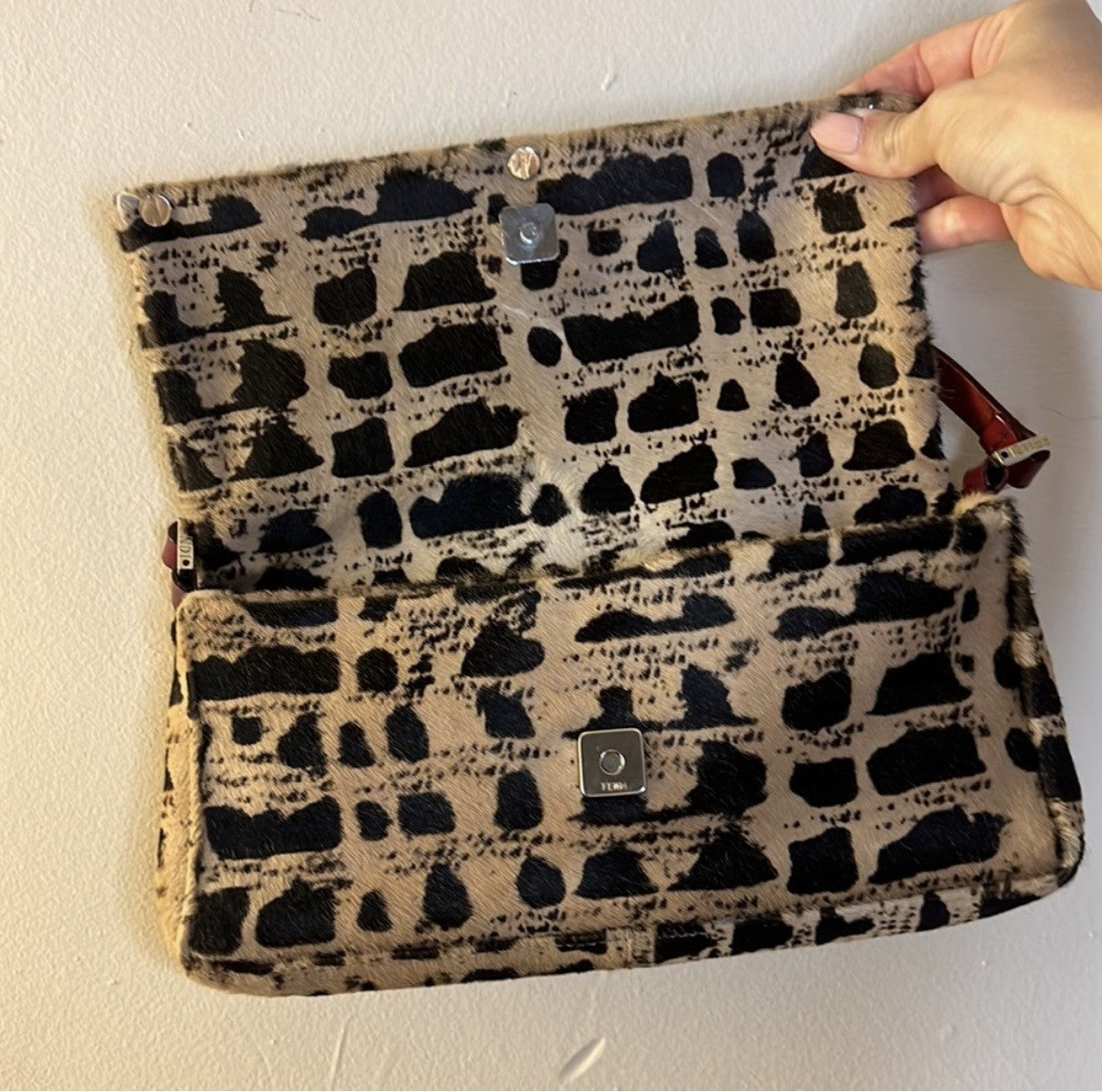 Vintage Pony hair Fendi Baguette Shoulder Bag