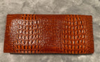 Pierre Cardin Crocodile Leather Shoulder Clutch Bag 1970s-1980s