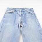 Vintage Levis Jeans Men 36x34 Blue Denim 501 Button Fly Faded Distressed 90s USA