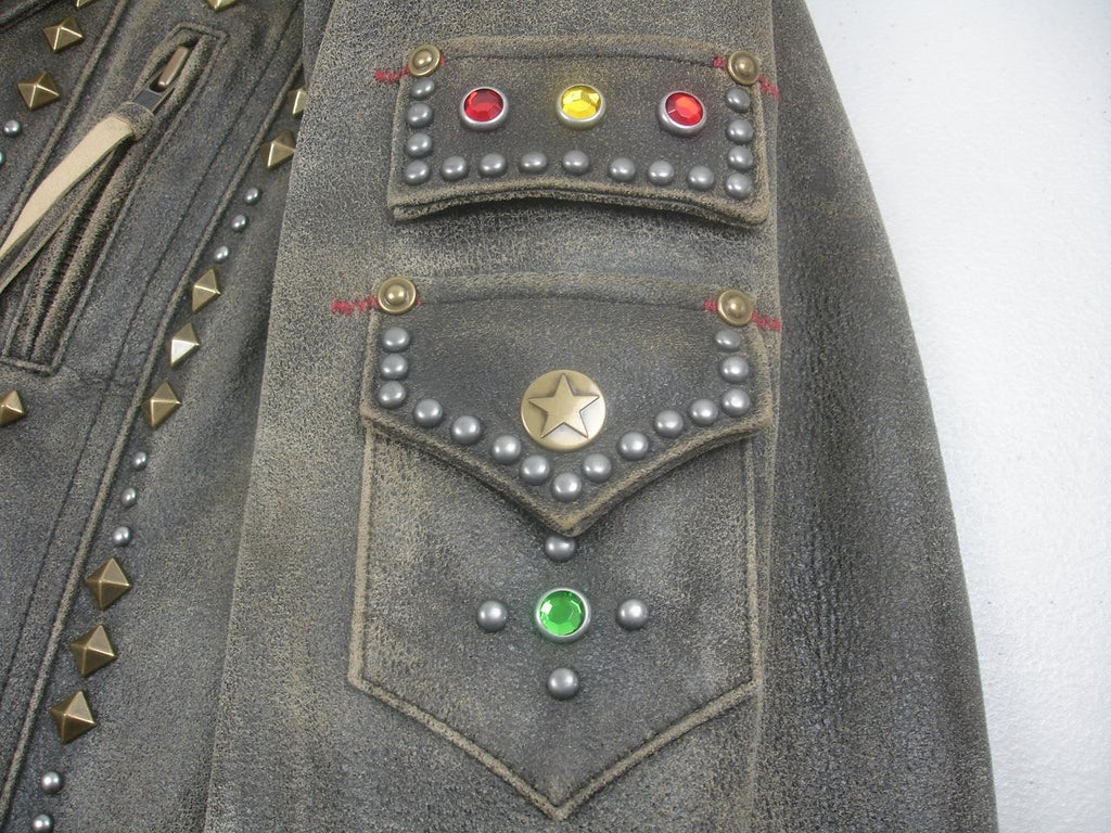 Double D Super Chief Biker Jacket Brown Leather Large