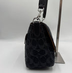 Coach Soft Tabby Shoulder Bag Denim Black 2-way C Hardware Used Authentic
