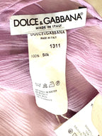 Dolce & Gabbana Silk Chiffon Cocktail Dress in Lilac Size 6