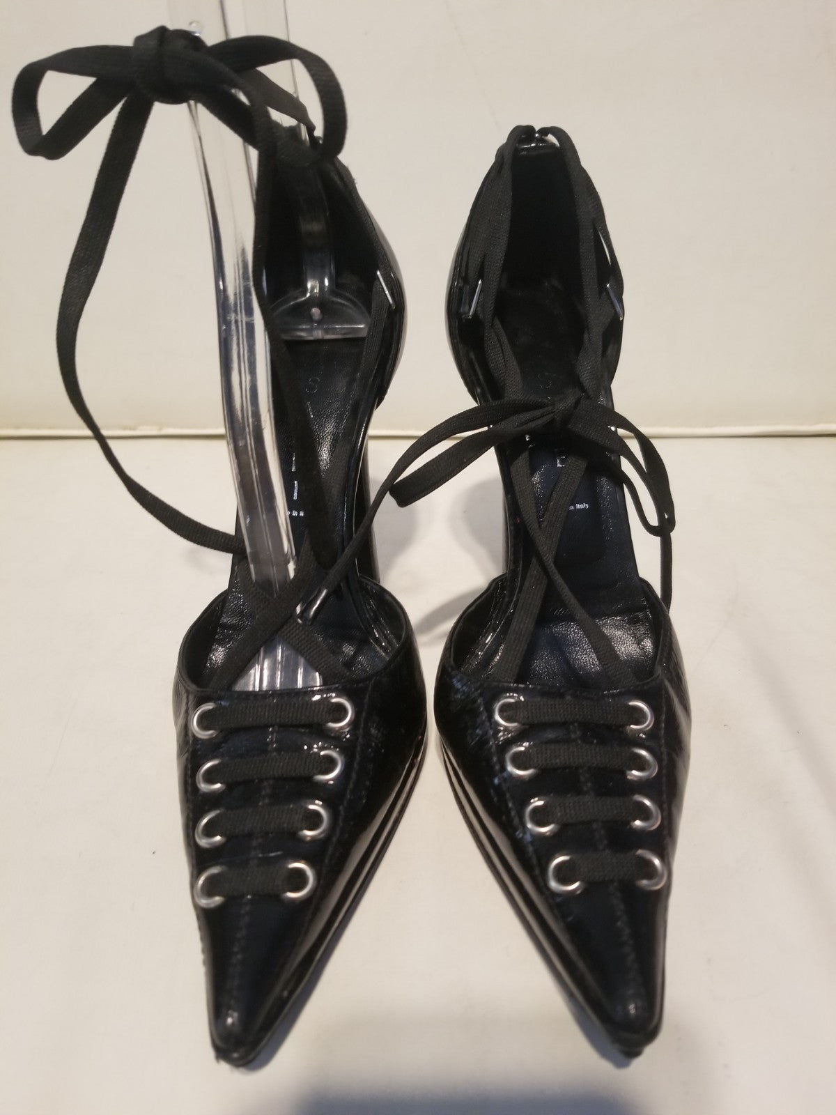 Casadei Patent Leather Corset Heels