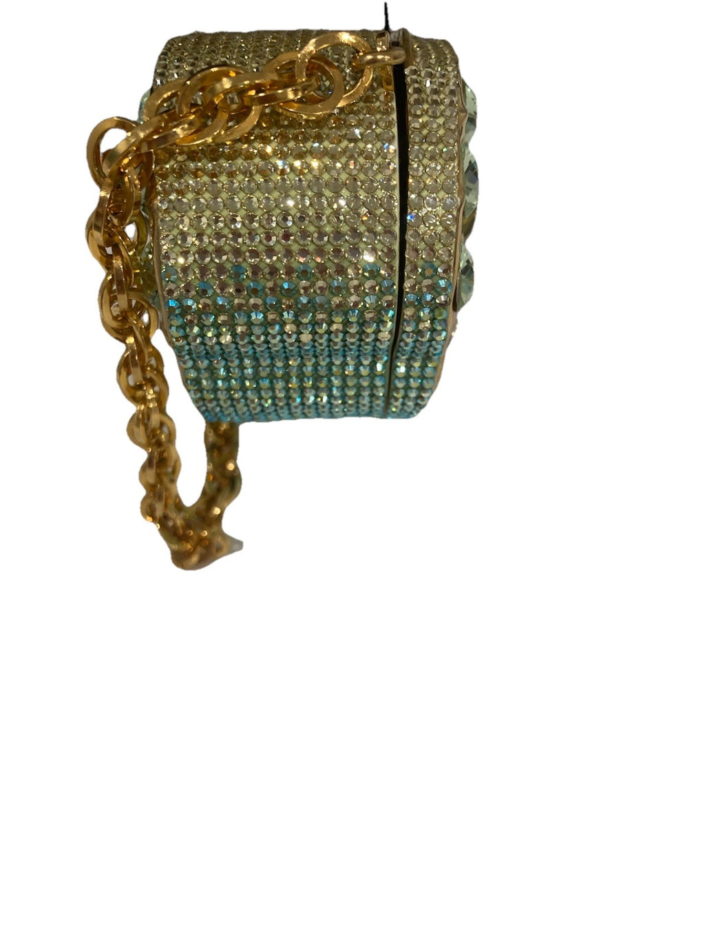JUDITH LEIBER SWAROVSKI CRYSTAL CELESTRINA GOLD BUTTERFLY BAG MINAUDIERE CLUTCH
