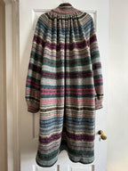 1970s Vintage Missoni Striped Crochet Knit Sweater Duster Made In Italy