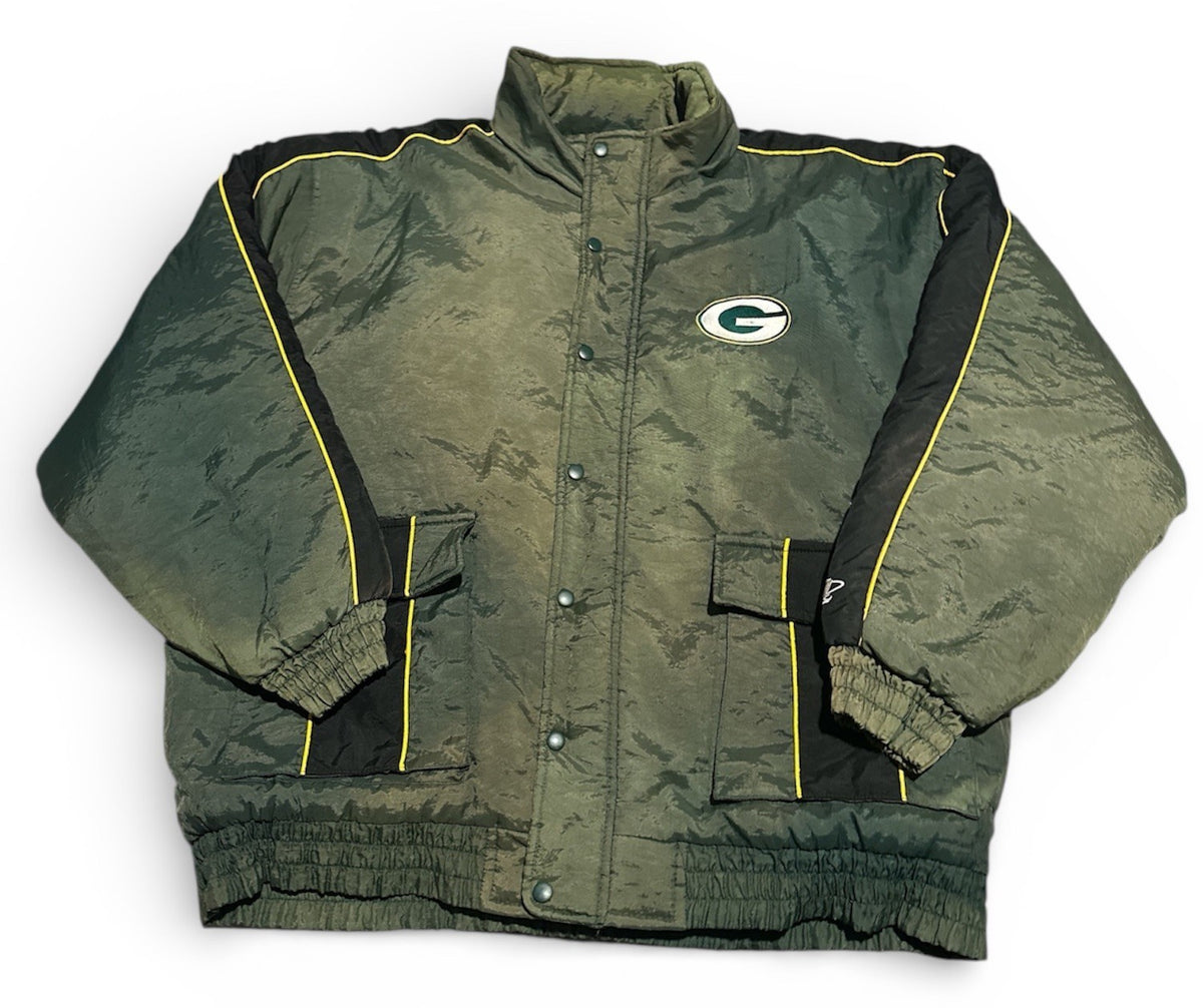 Vintage Green Bay Packers Puffer Jacket XL