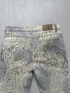 Rare Roberto Cavalli Y2K Crocodile Print Sand Pants Vintage Italy Runway Vibe
