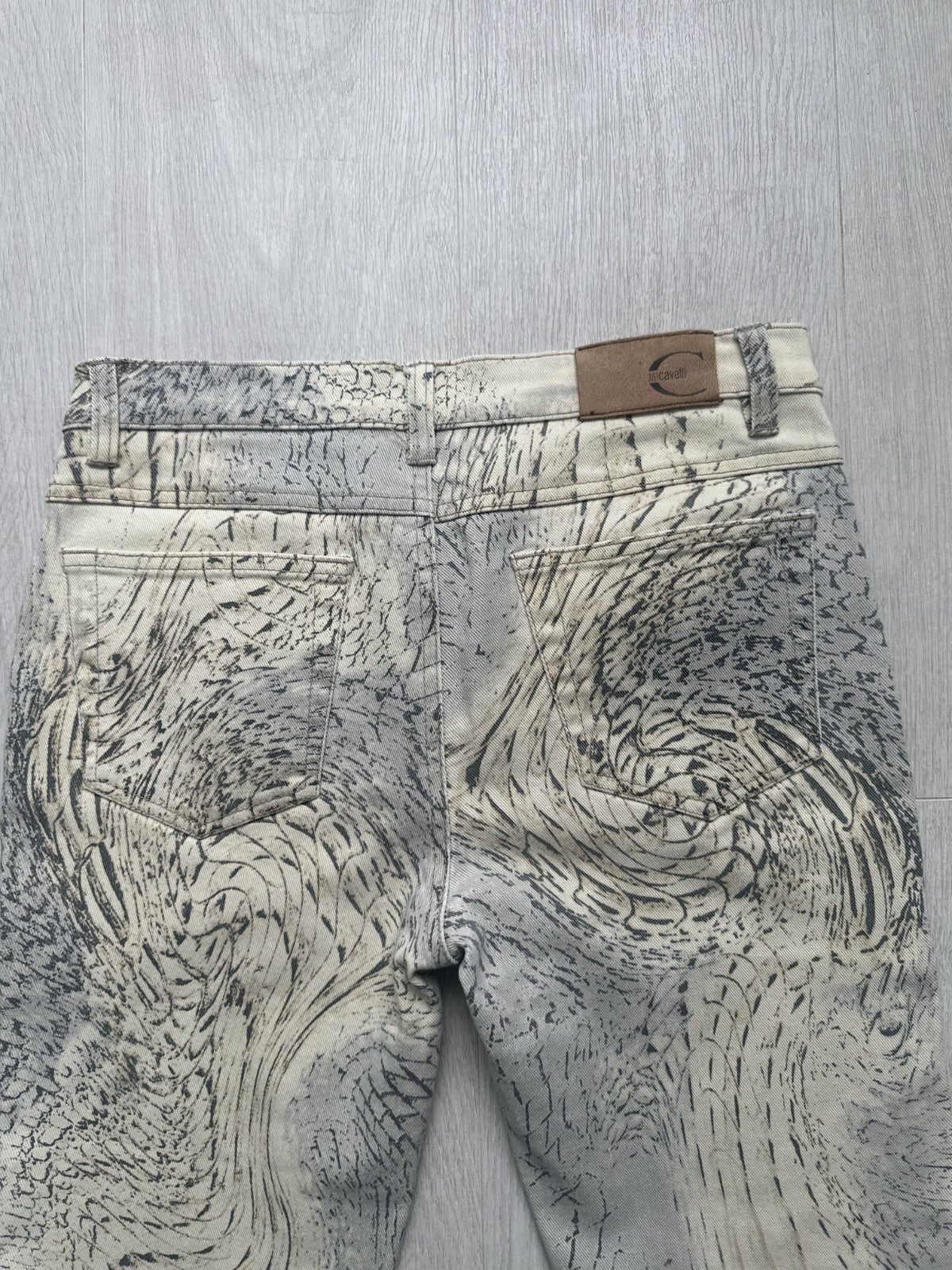 Rare Vintage Roberto Cavalli Crocodile Print Sand Pants