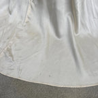 Vintage 1930s White Candlelight Silk Satin Gown Bias Cut Wedding Bridal Dress