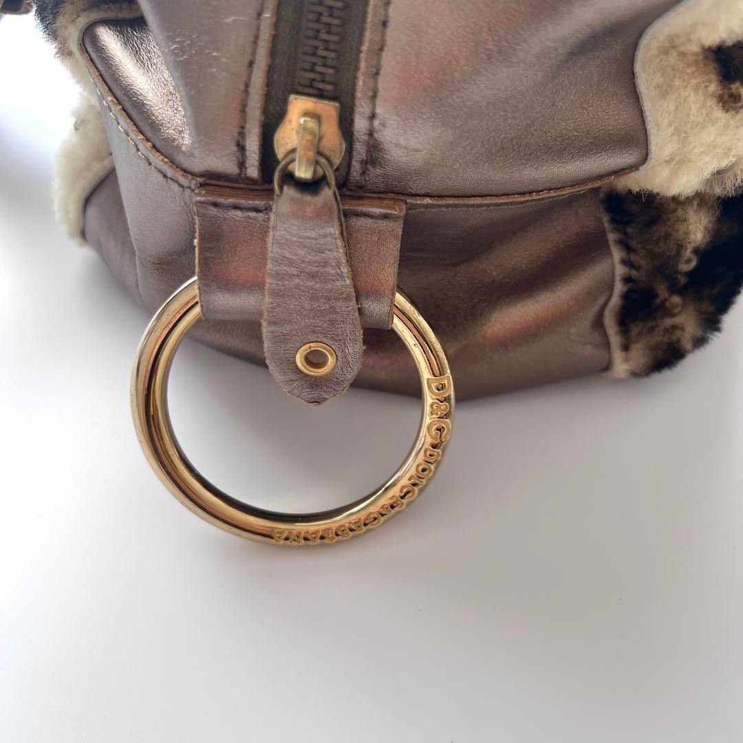 Dolce & Gabbana Vintage Fur and Leather Shoulder Bag