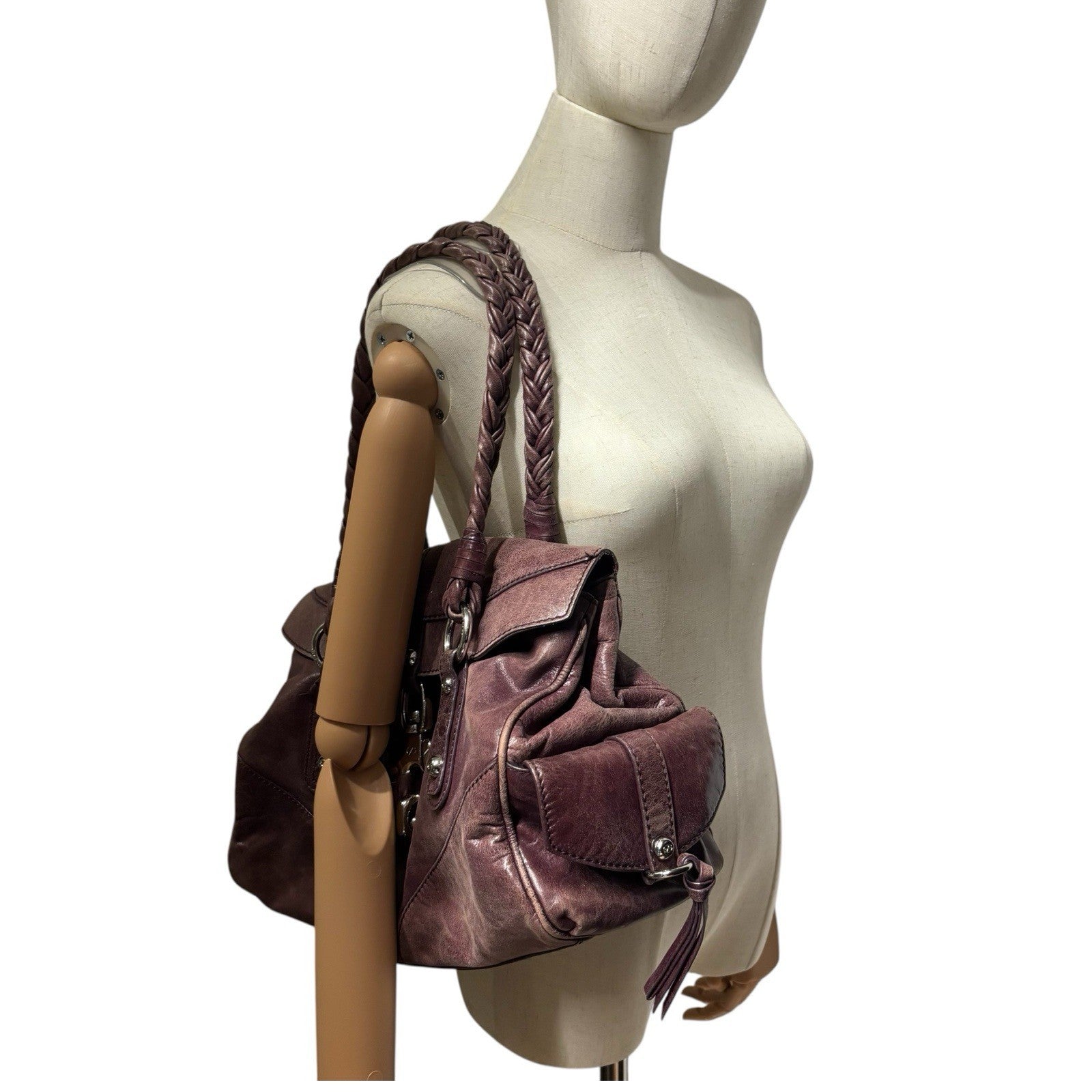 Francesco Biasia Handbag Tote Vintage Secret Love authentic From Japan