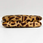 PRADA Brown Leopard Print Pony Hair Shoulder Bag