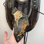 Francesco Biasia Suede Leather Patchwork Hobo Bag