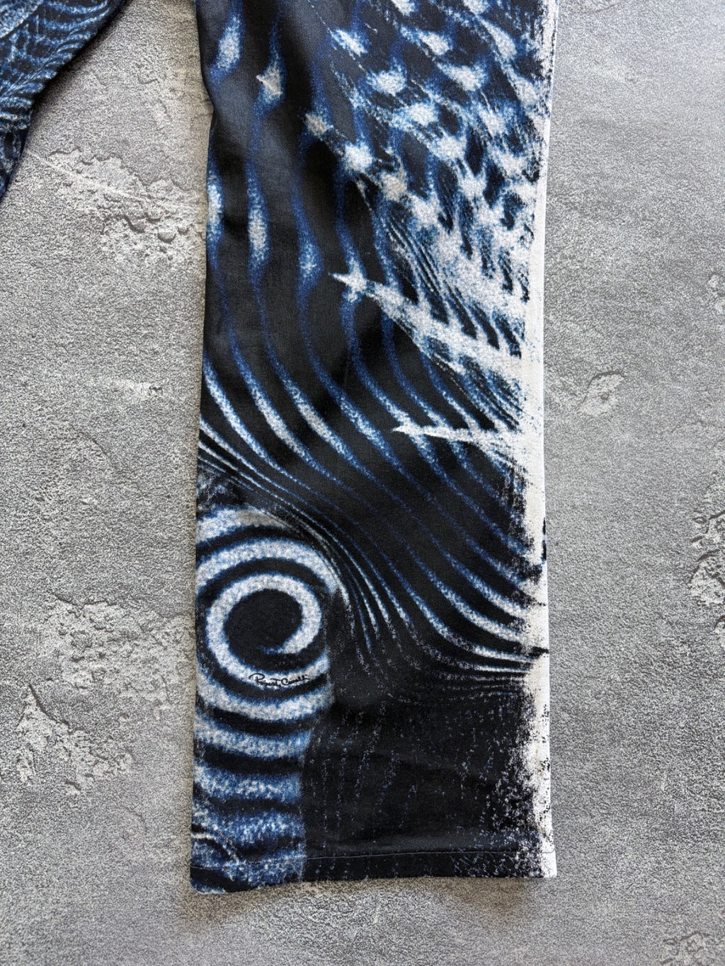 Vintage 2000's Roberto Cavalli Abstract Psychedelic Print Jeans Pants sz XL