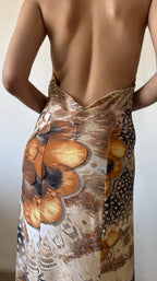 Roberto Cavalli 2004 Feather Corset Dress