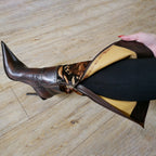 Gianmarco Lorenzi IT39 EU39,5 US9 pointed toe high heels western leather boots