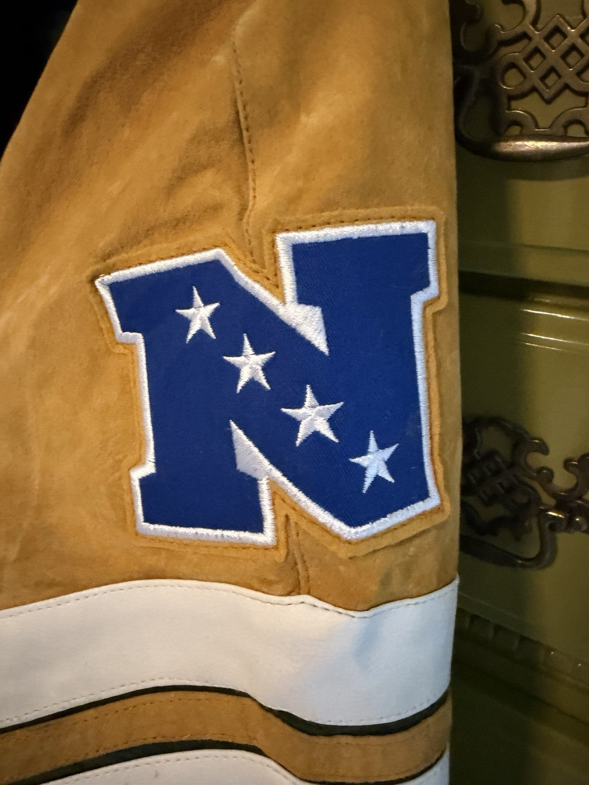 Vintage Green Bay Packers Leather Suede Jacket Large