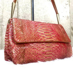 Bottega Veneta Embossed Python Leather Shoulder Bag