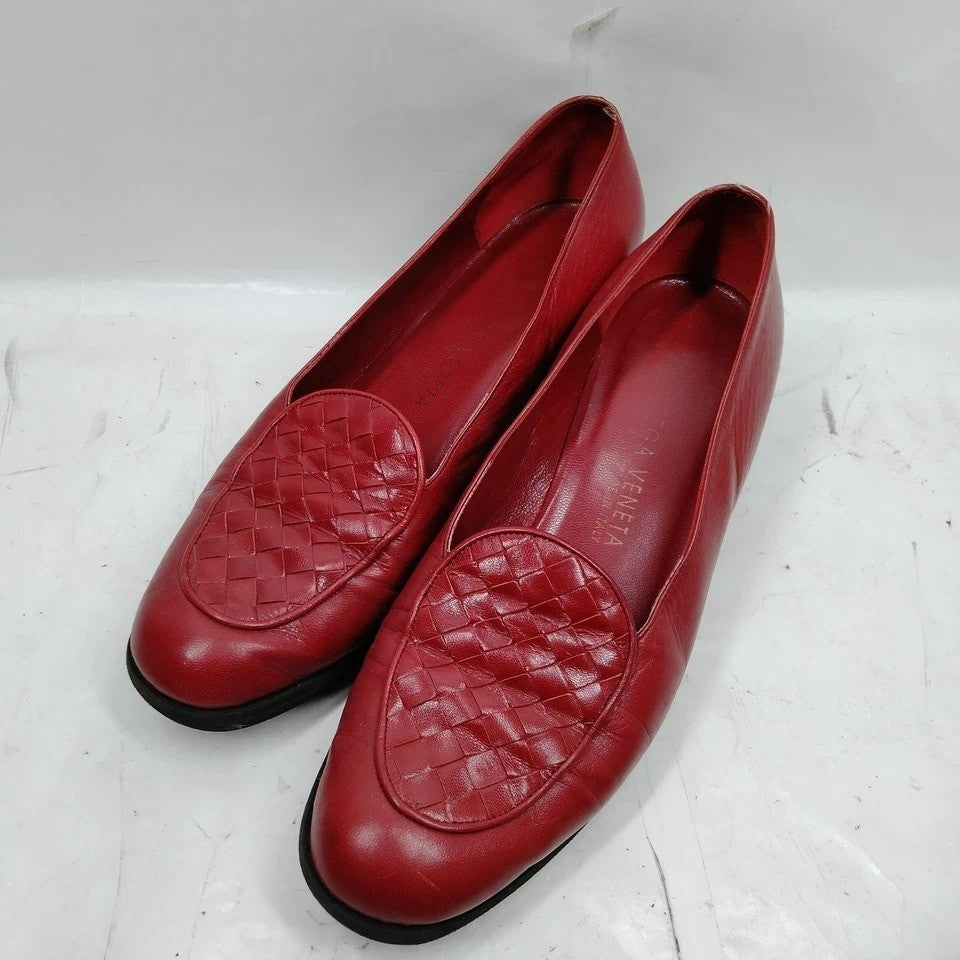 Vintage Bottega Veneta Pump Leather Red Shoes