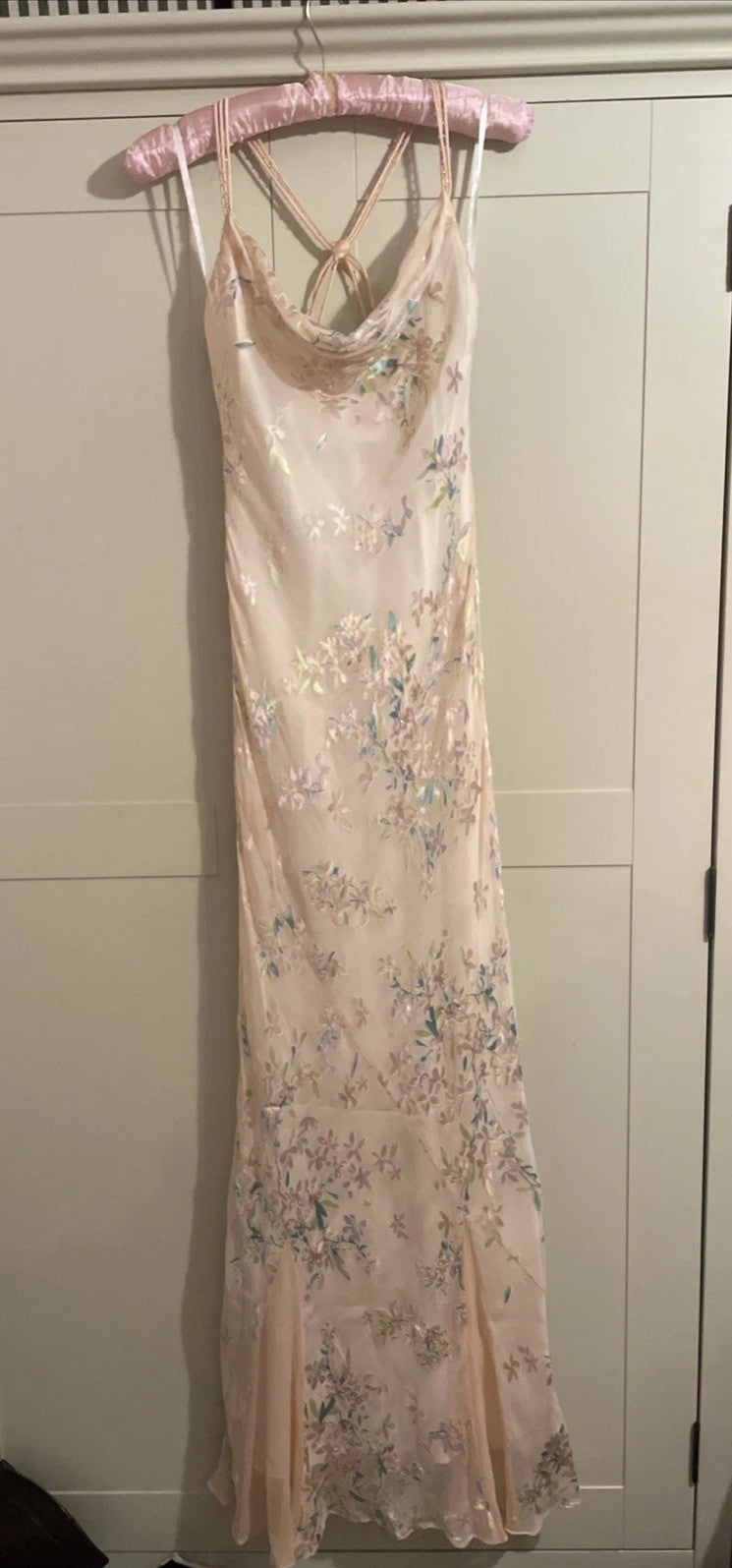 90s Monsoon Silk Floral Dress