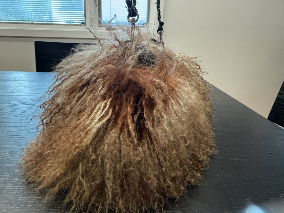 Mongolian Curly Sheepskin Shoulder Bag