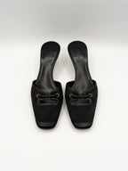 Gucci Black Canvas GG Monogram Kitten Heels with Braid Accent Size EU 35.5