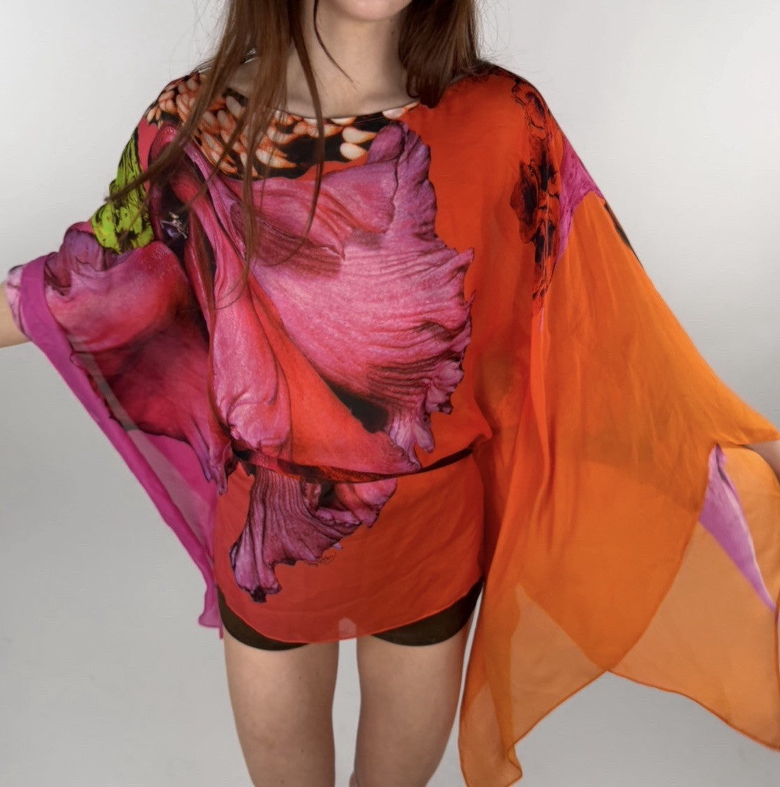 Roberto Cavalli Vintage Pink Orchid Blouse XS-M