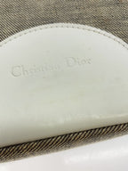 DIOR Malice Pearl Beige Khaki Canvas Shoulder Bag