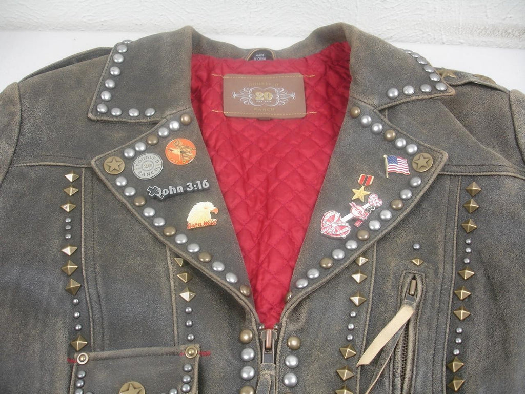 Double D Super Chief Biker Jacket Brown Leather Large