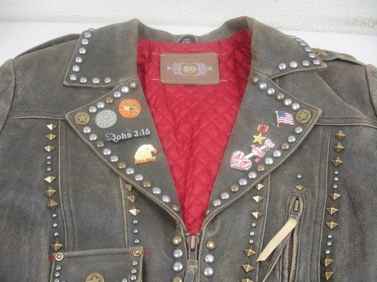 Double D Super Chief Biker Jacket Brown Leather Large