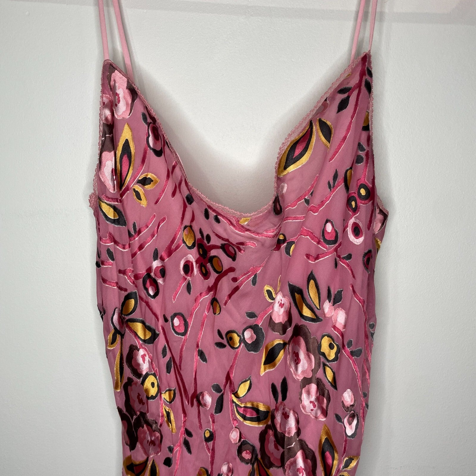 ORIGINAL TAGS Vintage Betsey Johnson 90s Y2K Slip Dress Pink Floral
