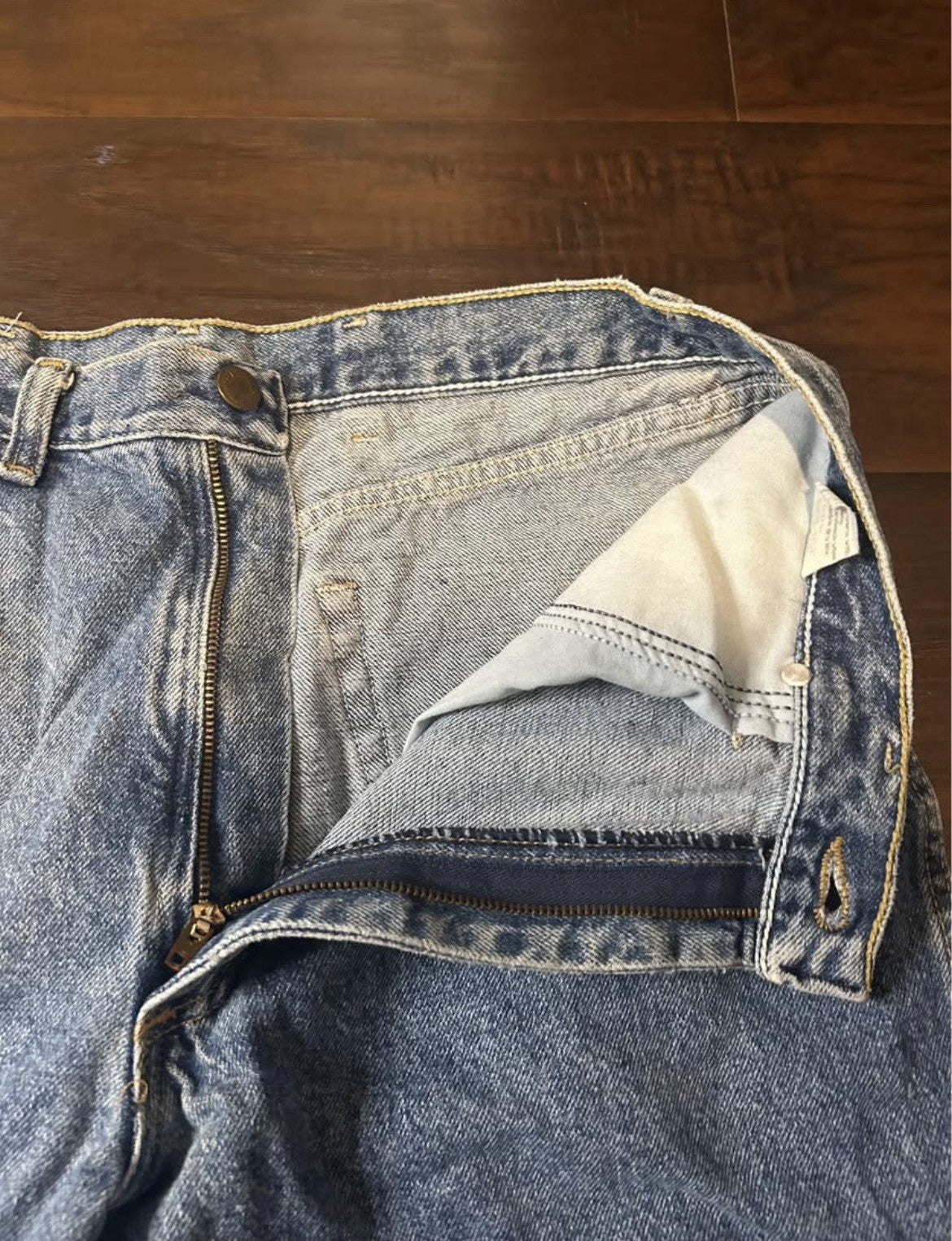 Wrangler Vintage Blue Denim Jeans 34x32