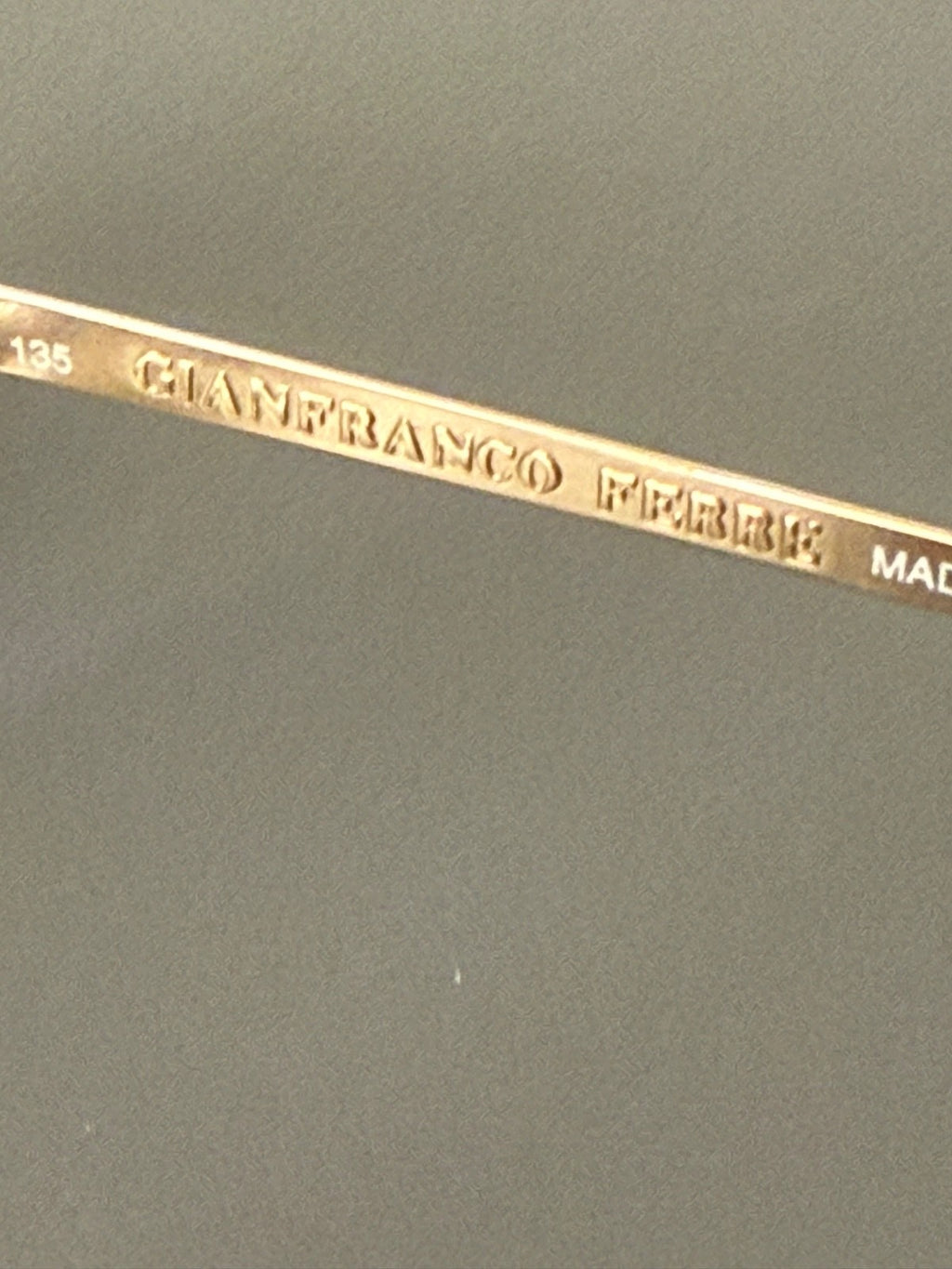 Gianfranco Ferre 1990's VINTAGE Cat Eye Sunglasses 191/S 012 Gold Half Rim