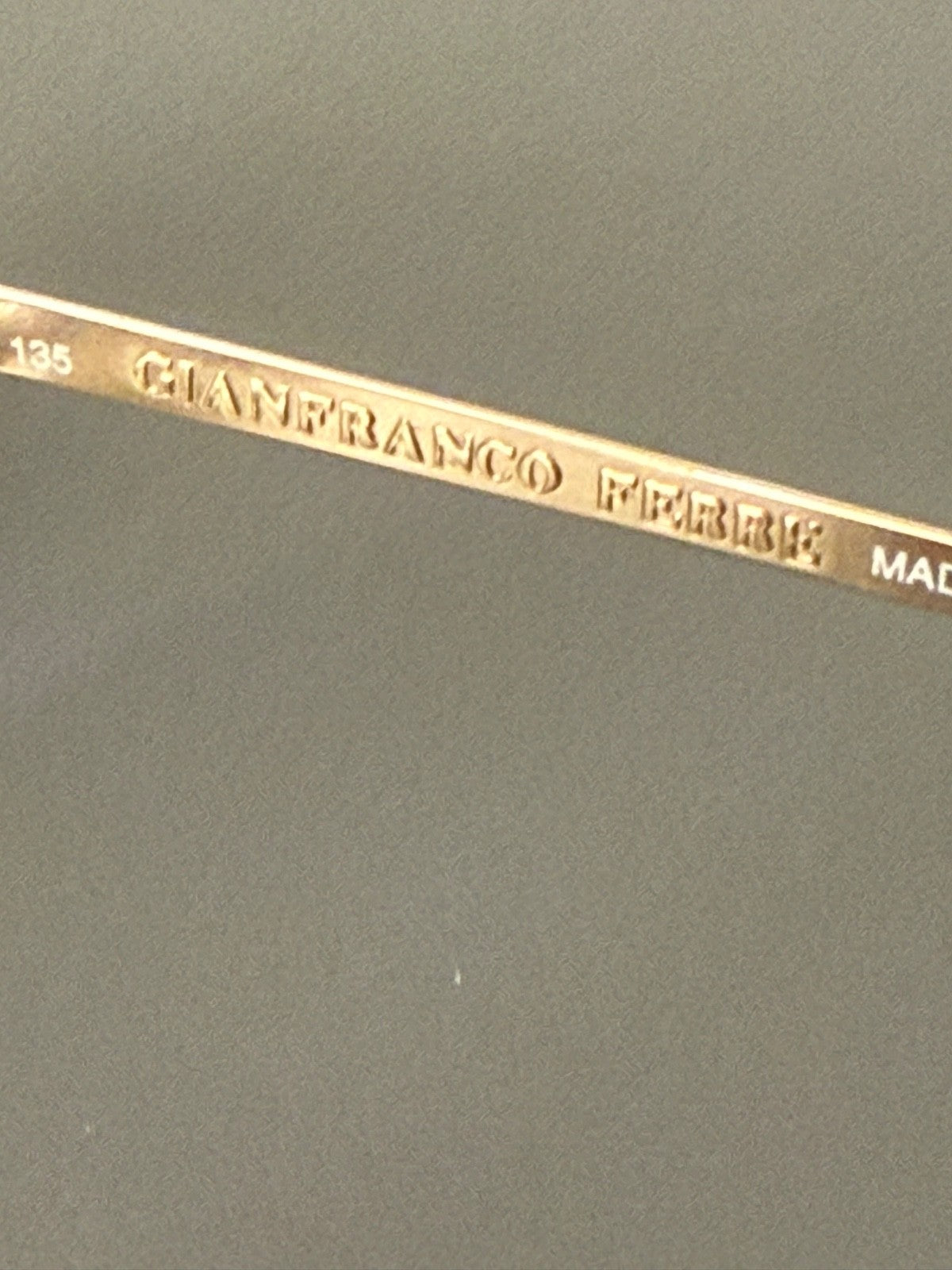 Gianfranco Ferre 1990's VINTAGE Cat Eye Sunglasses 191/S 012 Gold Half Rim