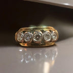 Vintage Estate Diamond Ring 750 -18k Gold
