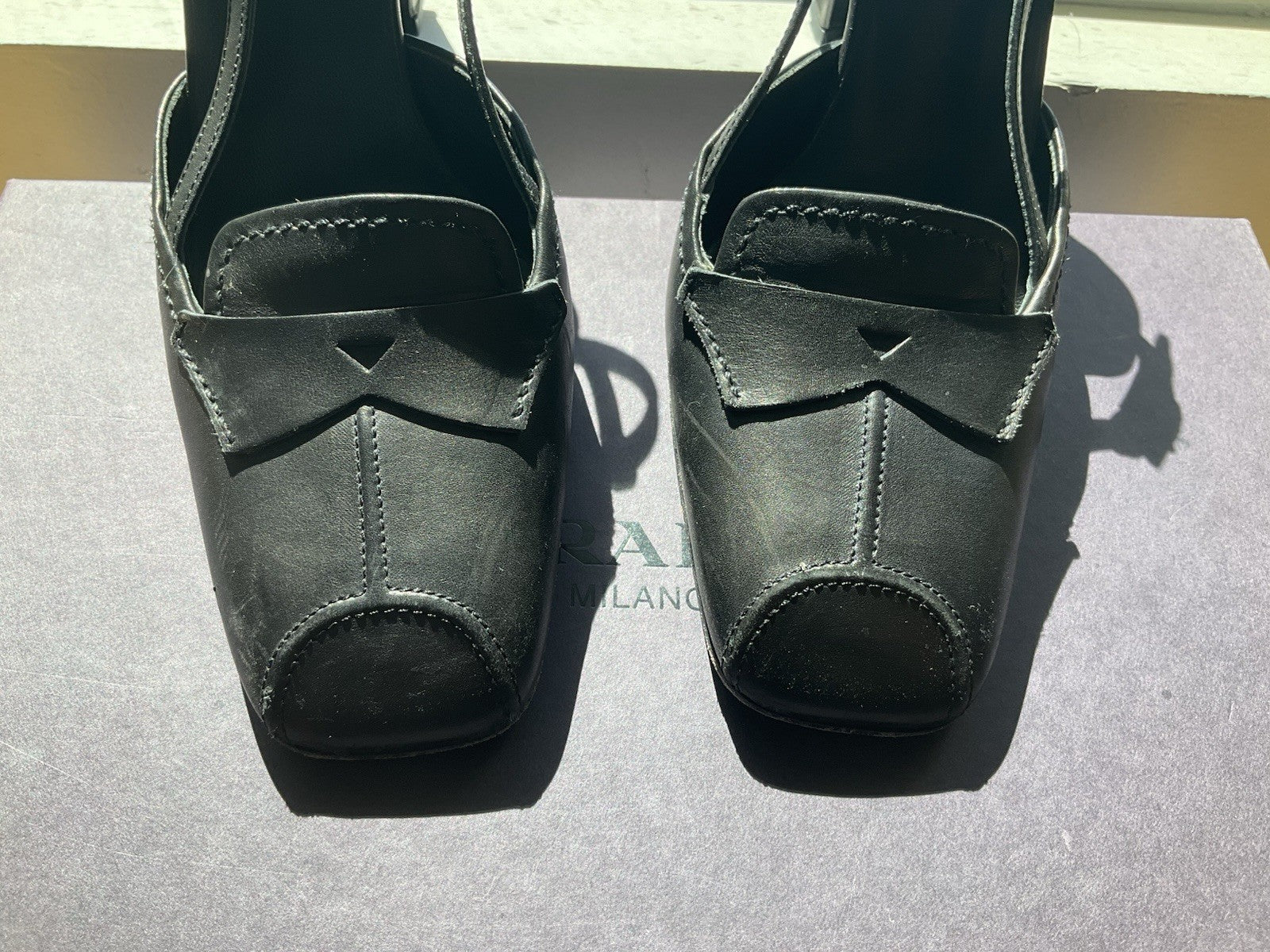Prada Square Toe Heel