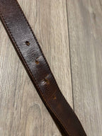 Vintage Gucci Belt Crest Patent Leather Monogram Brown Y2K Rare