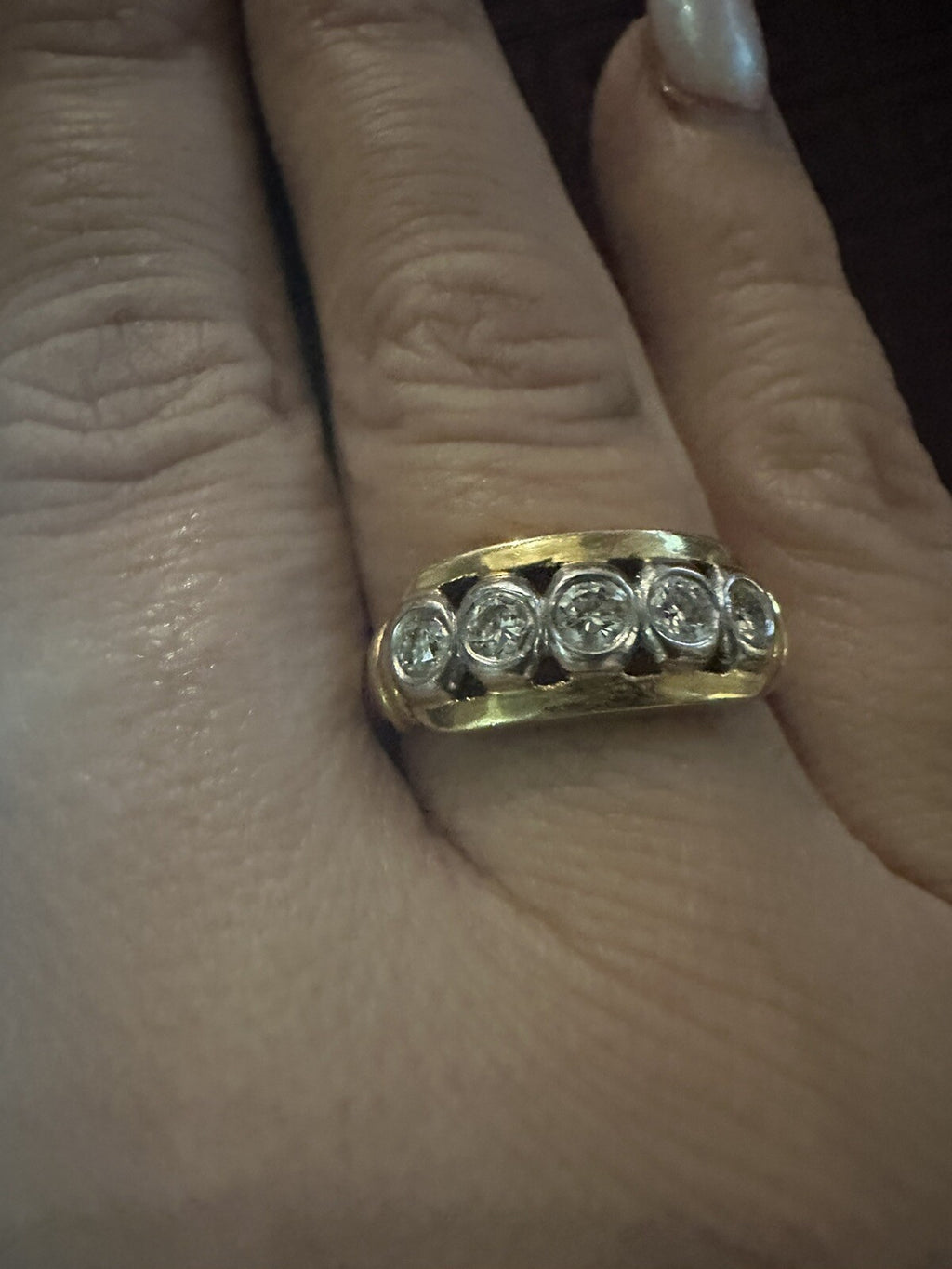 Vintage Estate Diamond Ring 750 -18k Gold